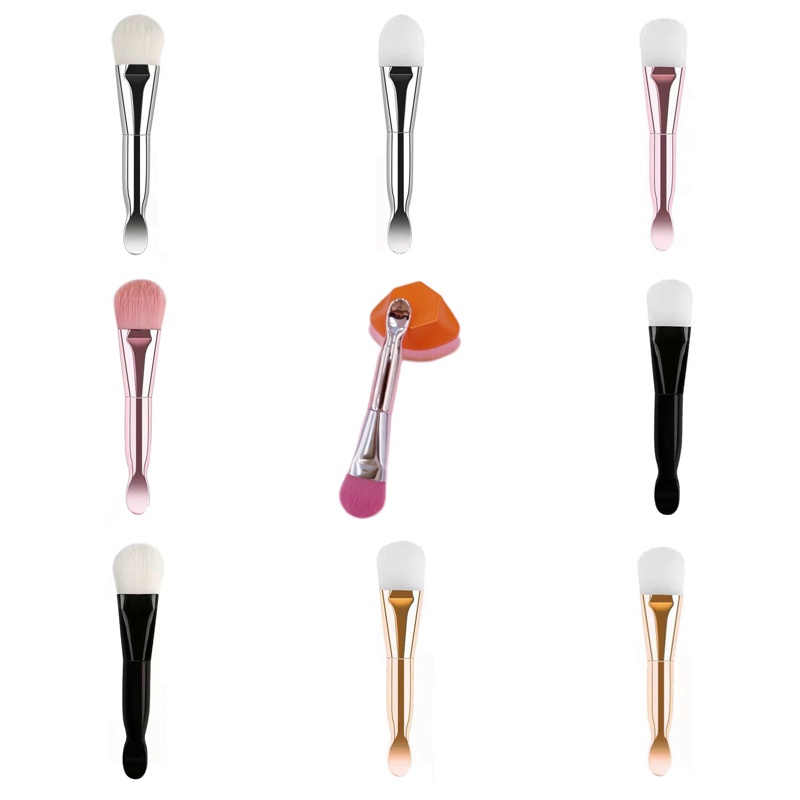 1 Cọ Silicon Mềm Hai Đầu Dùng Để Quét Mặt Nạ Chăm Sóc Da