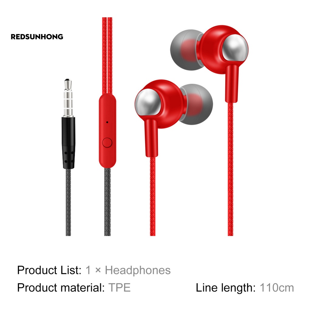 Tai Nghe Nhét Tai RSH.z Trọng Lượng Nhẹ 3.5mm Giảm Tiếng Ồn Dành Cho Thể Thao Chạy Bộ