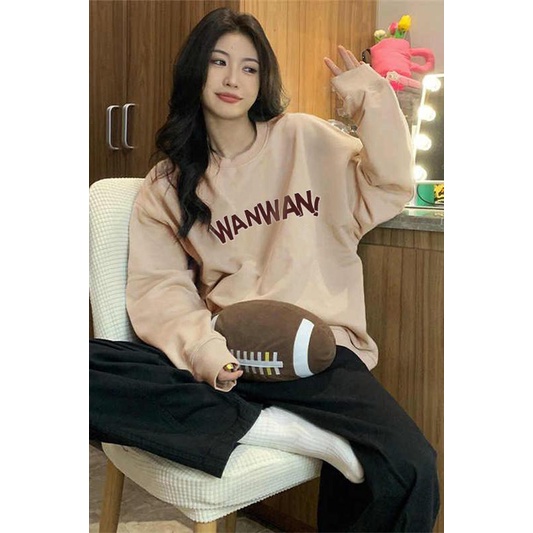 NRVP Áo Khoác Hoodie Tay Dài Dáng Rộng In Họa Tiết Phong Cách Hàn Quốc Dành Cho Nam Nữ