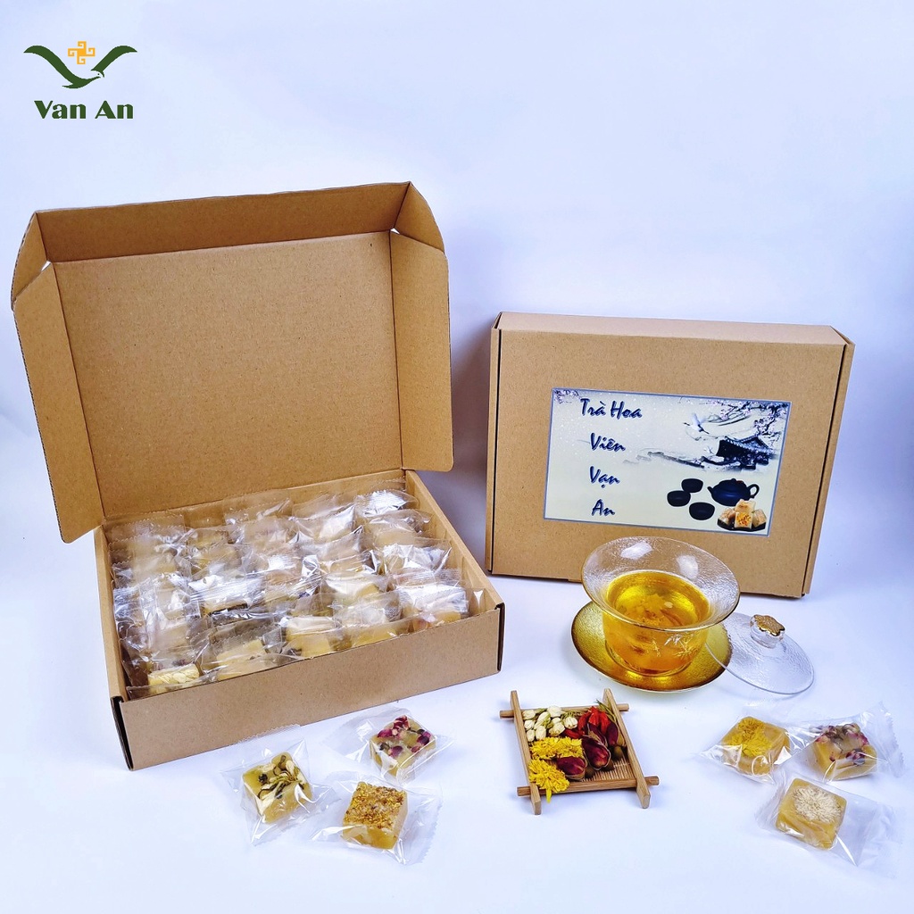 HỘP TRÀ HOA VIÊN TRUYỀN THỐNG - TRÀ HOA CÚC ĐƯỜNG PHÈN
