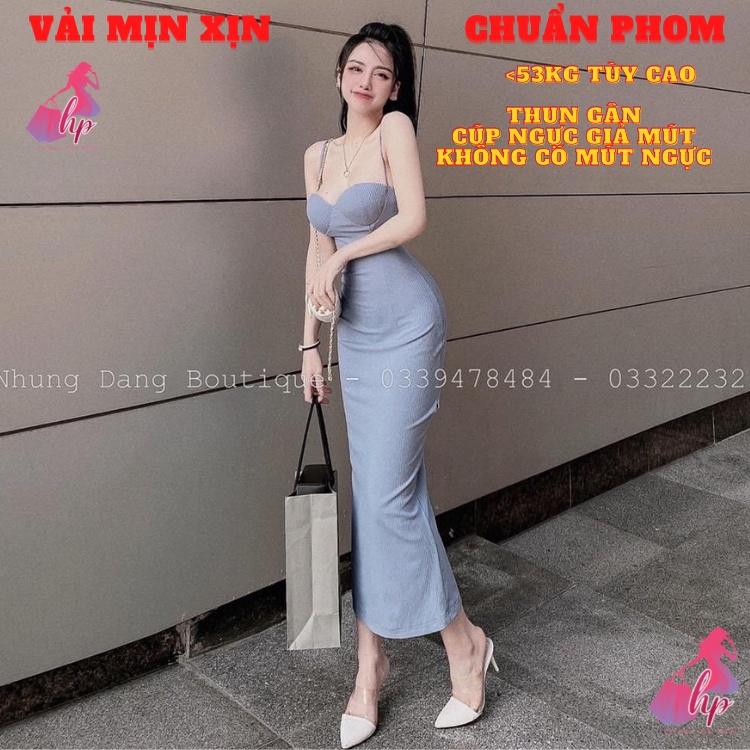 Váy đầm hai dây maxi nữ cúp ngực không mút body sang chảnh  dự tiệc sang chảnh hàn phong cách hàn quốc VD190