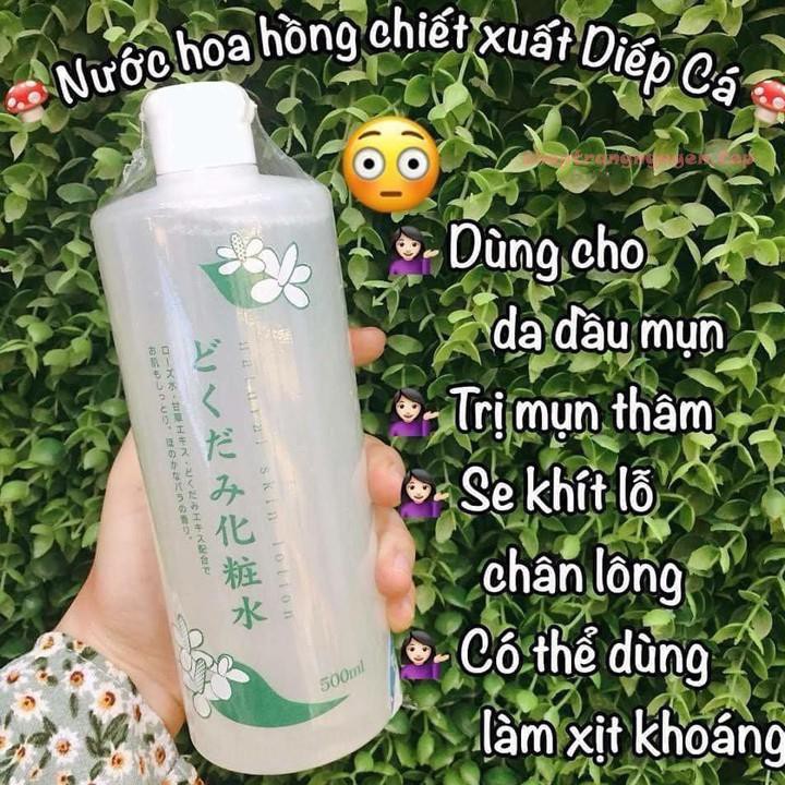 Nước hoa hồng diếp cá Dokudami 500ml