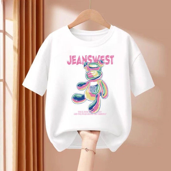 Áo Thun Cotton Tay Ngắn Phong Cách Mới 2022 Dành Cho Bé Gái