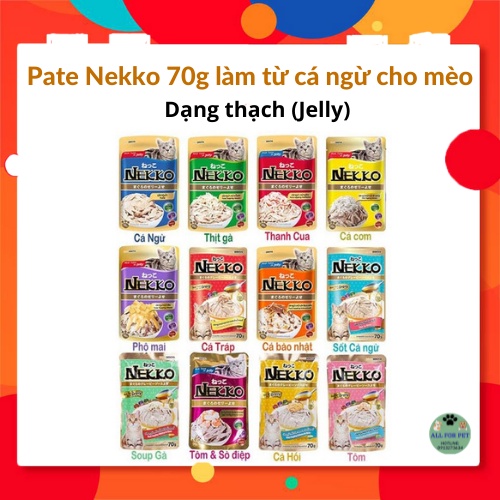 [HÀNG THÁI LAN] Pate Nekko gói 70g dành cho mèo con và mèo lớn