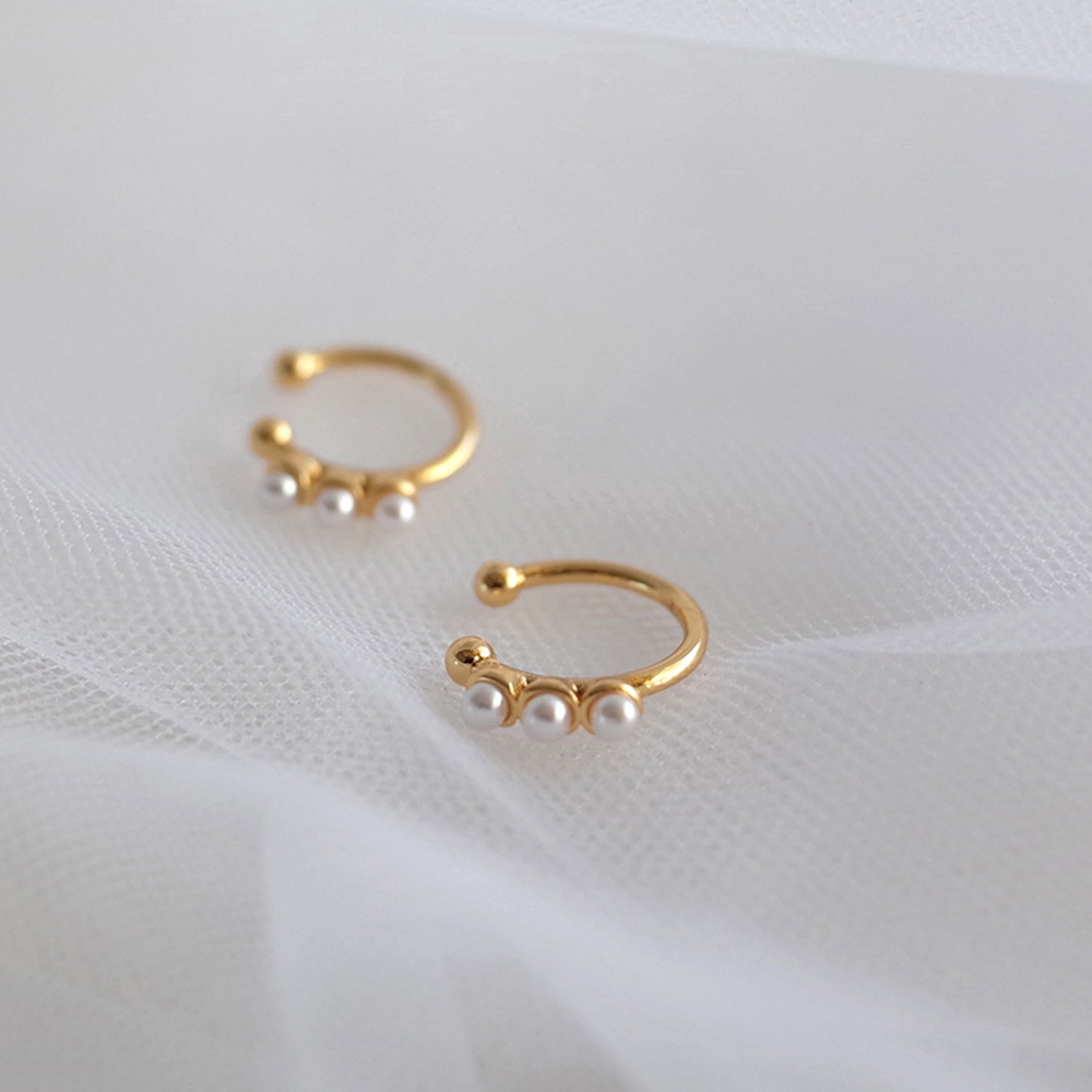 Đôi bông tai đính ngọc trai phong cách Hàn Quốc cho nữ