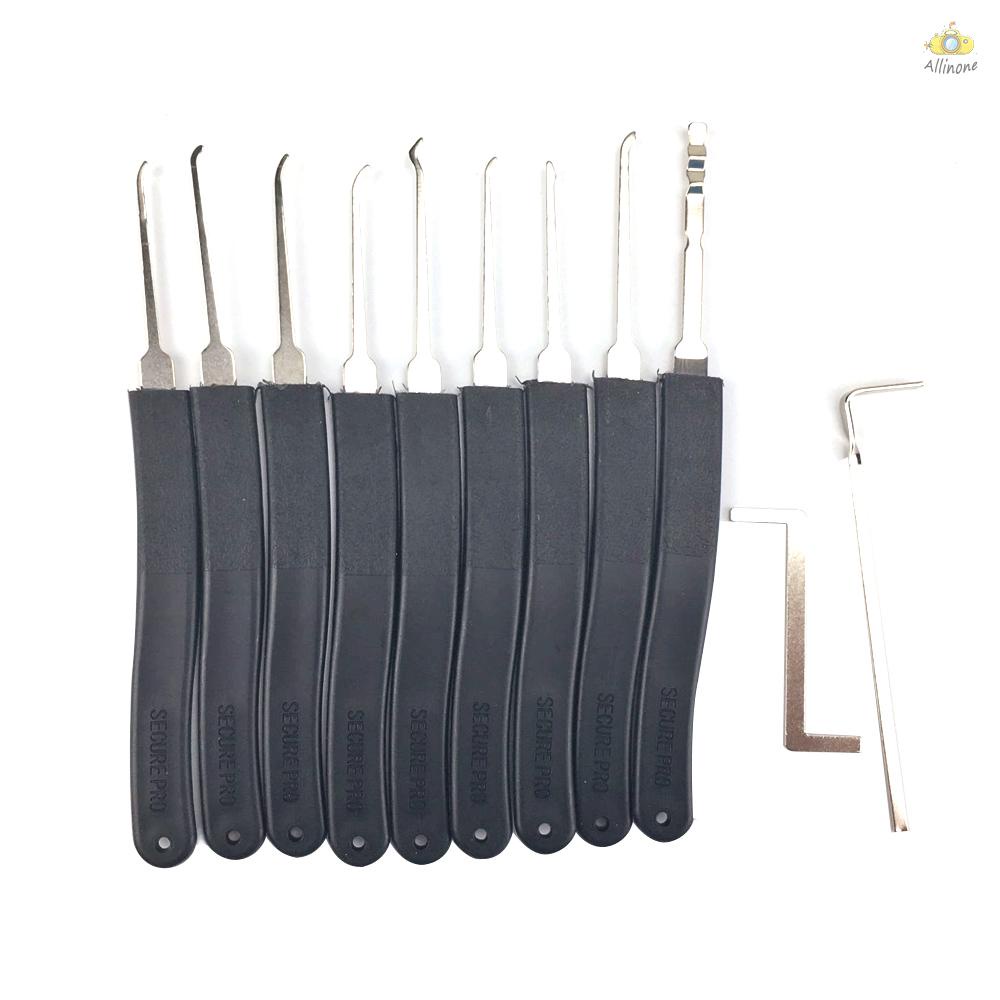 Strong Pick and Hook Sets Stainless Steel Lock Set 9Pcs Blue with Bag