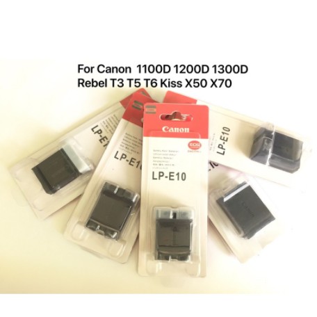 Pin máy ảnh LP-E10 hiệu suất cao, cho Canon E1100D, 1200D, 1300D Rebel T3, T5, T6, Kiss X50, Kiss X70