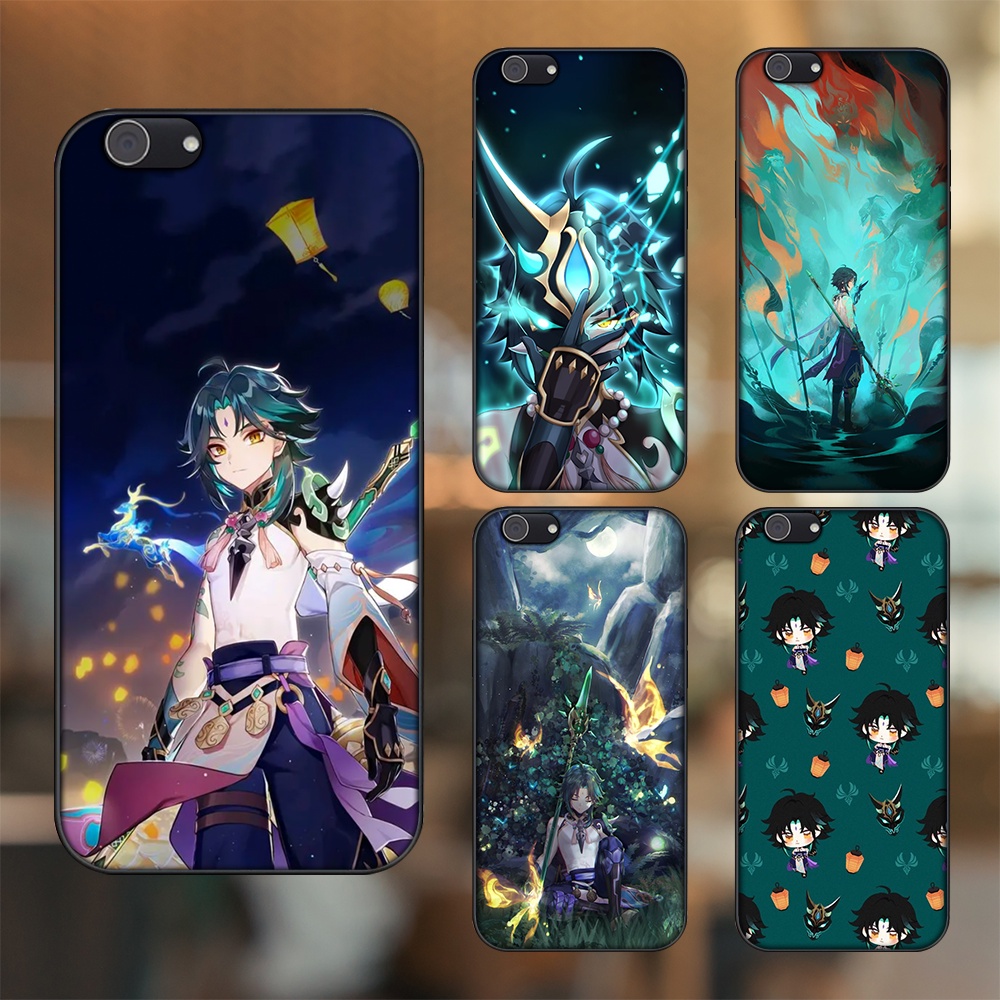 Ốp lưng Vivo Y53, Y69, Y71, Y81, Y83 viền đen in hình Xiao Genshin Impact