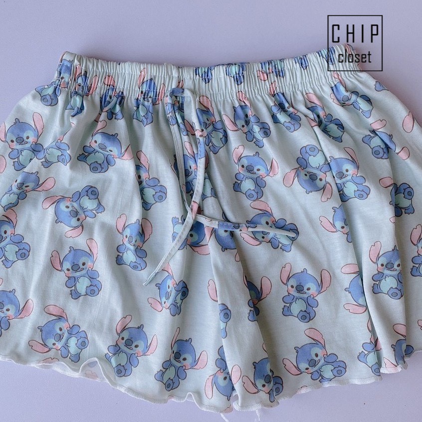 Quần Đùi Nữ Thái Họa Tiết Chân Bèo Chất Thun Mát Quần Ngủ Sooc Nữ Mùa Hè Co Giãn Siêu Mát