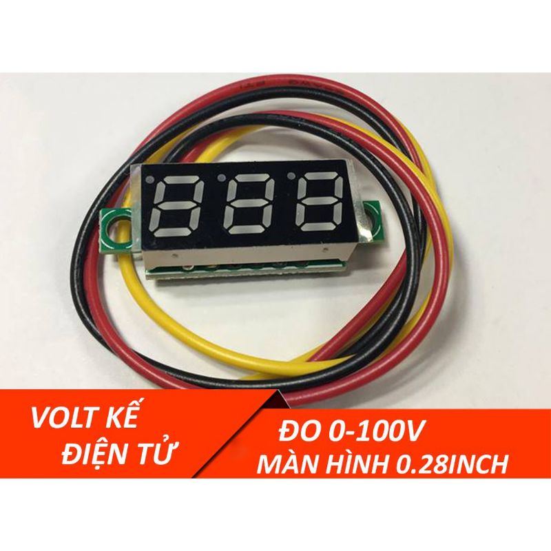 Đồng hồ Volt mini 0.28 inch đo điện áp DC 0 - 100V