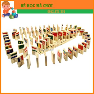 Bộ DOMINO 100 quân cờ các nước - 100 lá cờ các quốc gia