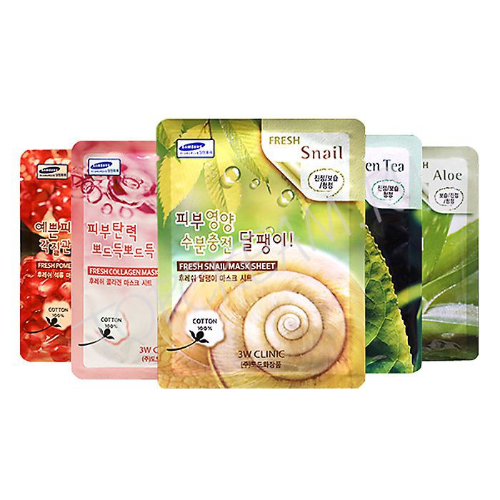 Mặt nạ chiết xuất thiên nhiên 3W Clinic Fresh Mask Sheet 23ml