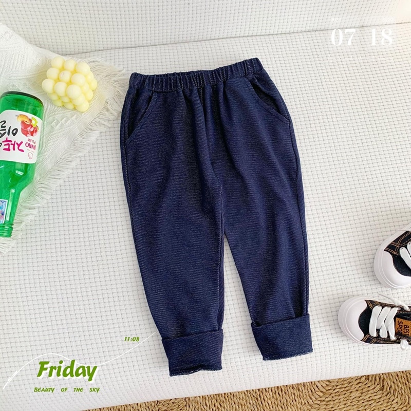 Bộ thể thao NY quần giả jean bé trai