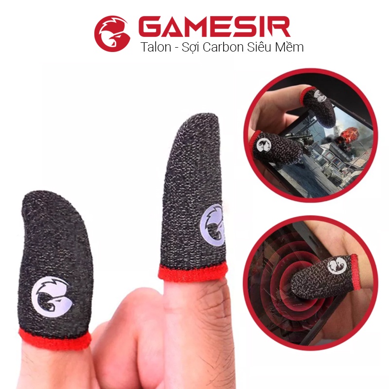 Găng tay chơi game mobile chống mồ hôi GameSir Talons Finger Sleeves - Hỗ trợ chơi game FPS, PUBG mobile cho điện thoại