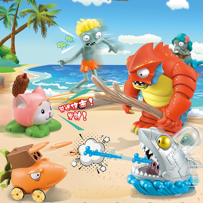 Xe Hơi Đồ Chơi Plants Wars Zombie Xe Kéo Lùi Lùi Cá Mập Khổng Lồ Dùng Làm Quà Tặng Sinh Nhật