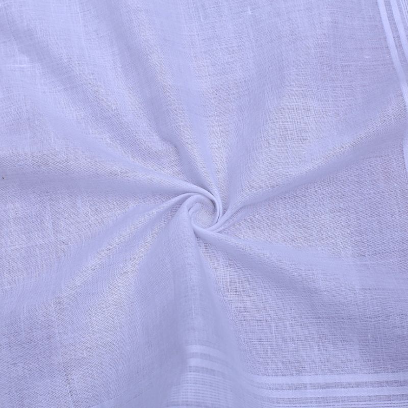 Khăn Tay Cotton Trắng Họa Tiết Sọc Cổ Điển 40x40cm