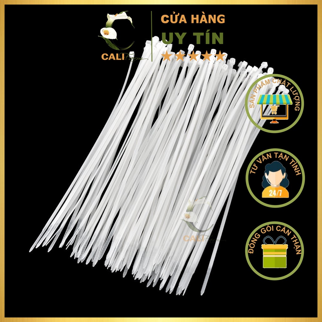 Set 50 Dây Rút Nhựa (dây thít nhựa) dùng buộc phân túi lưới lan, buộc chậu lan