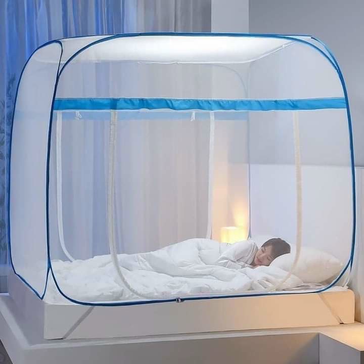 màn chụp , màn chụp tự bung đinh vuông GIA LONG khung xếp chống muỗi tiện dụng không cần gắn vào tường