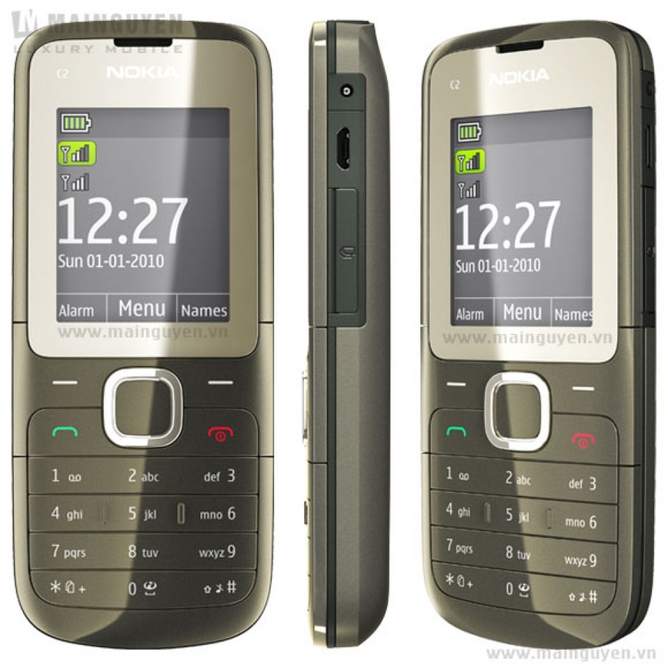 Điện Thoại Cổ NOKIA C2 00 Chính Hãng Đầy Đủ Phụ Kiện tặng sim 3g 10 số