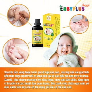 Tinh Dầu Thảo Dược Babyplus Hapi, Sạch Long Đờm, Hết Ho, Sổ Mũi, Tăng Đề Kháng