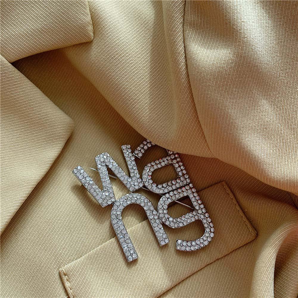 USNOW Trâm Cài Áo Hợp Kim Hình Hoạt Hình Đính Đá Phong Cách Âu Mỹ