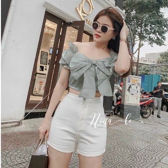 Quần đùi nữ ôm lưng cao quần short nữ kaki giãn đẹp