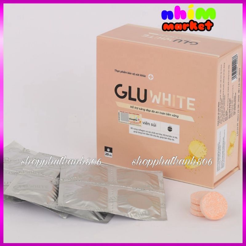 Sủi Trắng Da Gluwhite - Hỗ Trợ Làm Đẹp Da, Giảm Thâm, Mờ Nám, Bảo Vệ Da