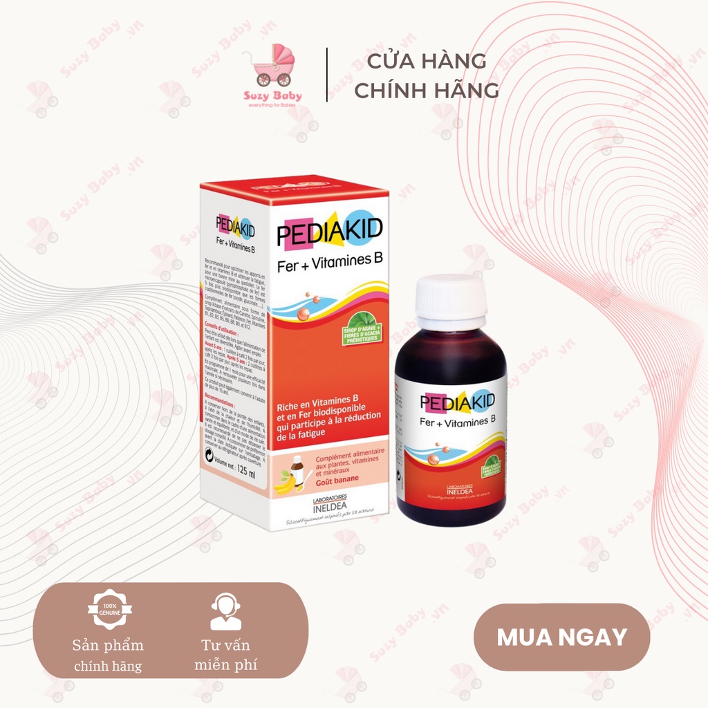 Vitamin Pediakid bổ xung sắt và vitamin B - Pediakid Fer + Vitamin B cho bé, Suzy baby