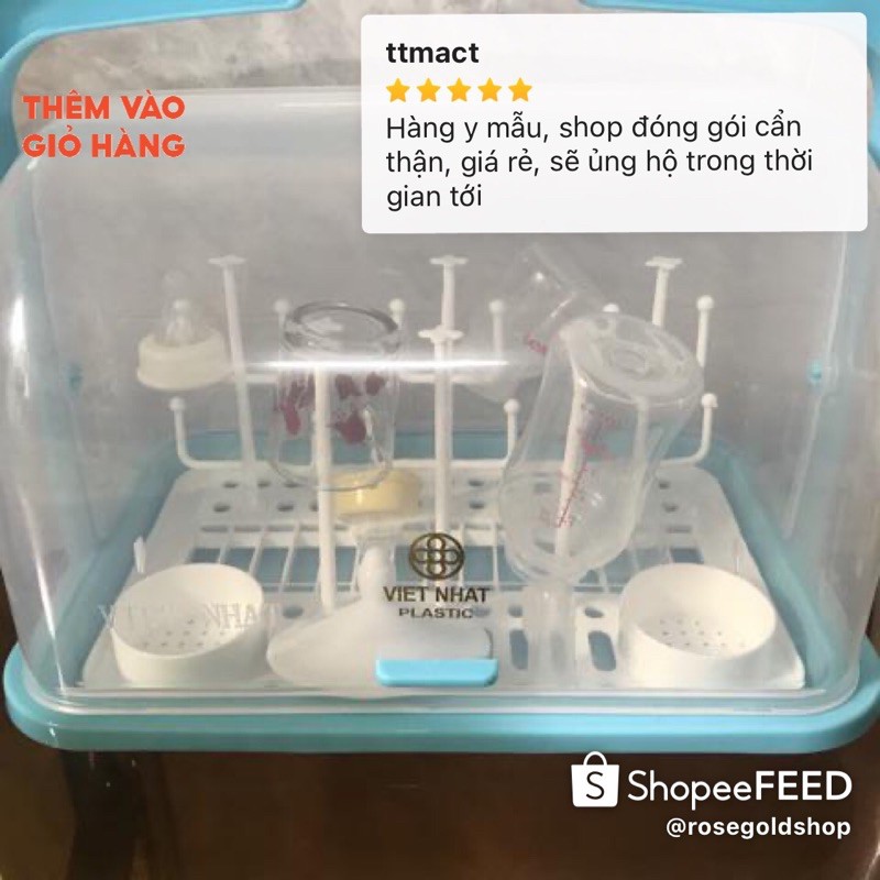 Khay Úp Bình Sữa Có Cây Úp Núm Ti Nắp Đậy Cỡ Đại - Hàng Việt Nam Chất Lượng Cao
