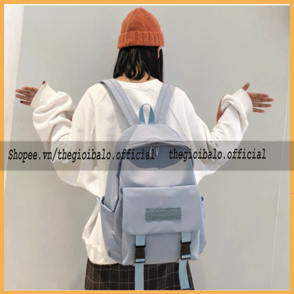 Balo cặp ulzzang basic nữ thời trang đi học đi chơi du lịch giá rẻ đựng vừa laptop canvas TRƠN | TGBL store