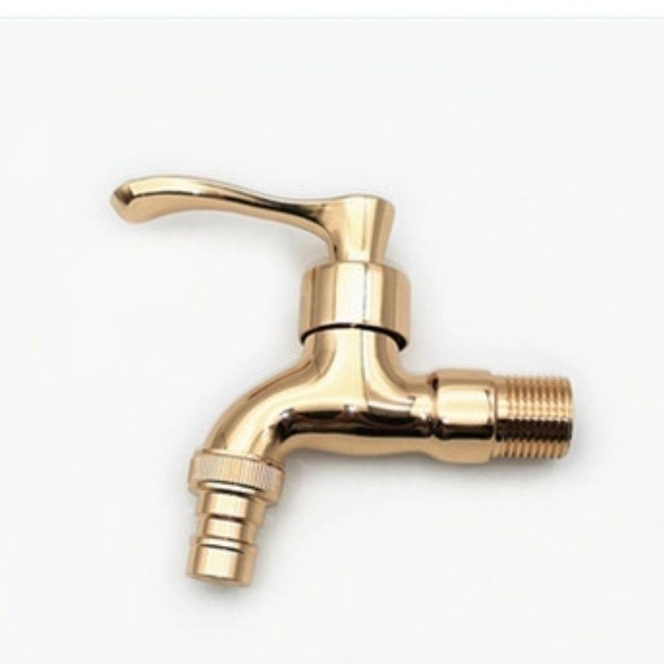 Vòi Nước Màu Vàng Hồng Cho Máy Giặt Gắn Tường