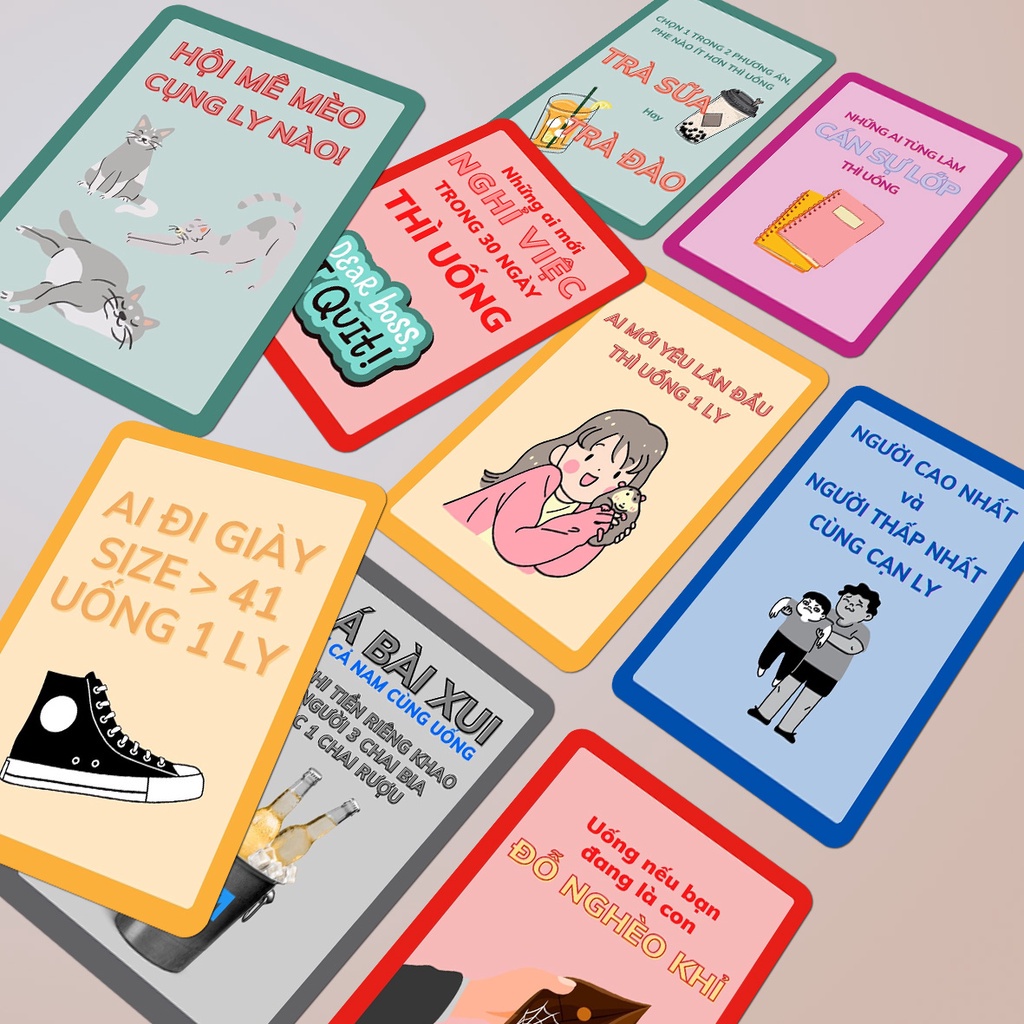 Bài KO SAY KO VỀ HUỆ , bài Drinking Game -Bài Việt Nam - Bài Board Game