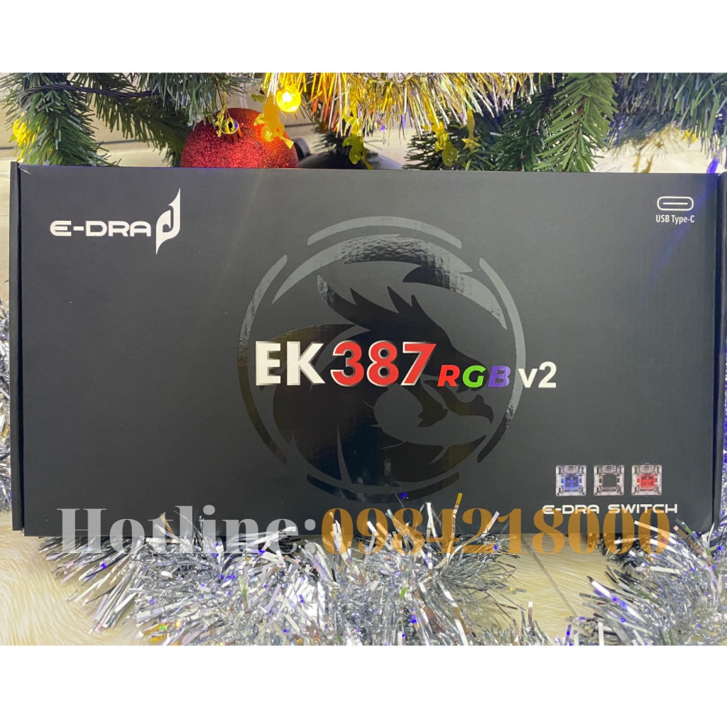 Bàn phím cơ EDra EK387 RGB EDRA Switch version 2022Bảo hành 2 năm chính hãng