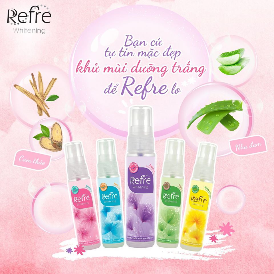 ⏩ Xịt khử mùi Refre 30ml - đủ mùi hương