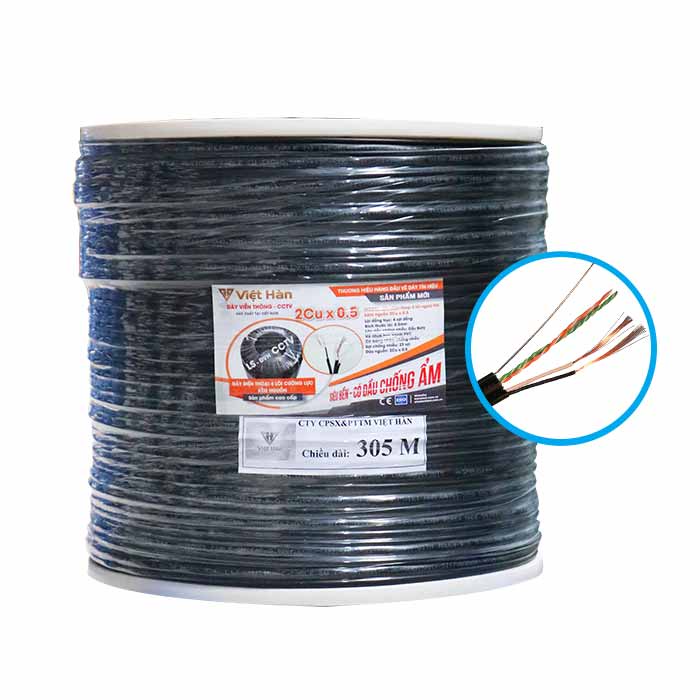 Dây cáp mạng 4 lõi Việt Hàn