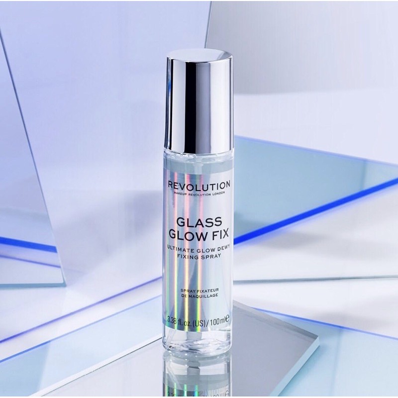 Xịt khoáng nền căng bóng Glass Glow Fix Setting spray Revolution