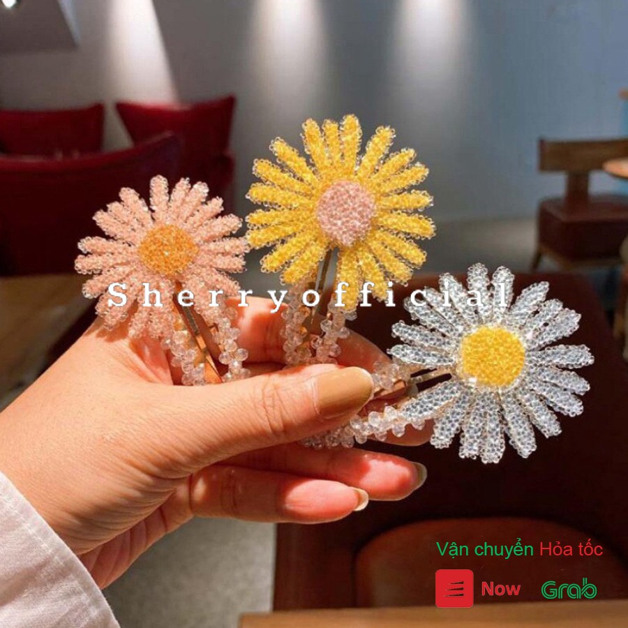 Kẹp Tóc Hoa Mặt Trời Nạm Đá Cao Cấp Nhiều Màu A215 - Sherry Store