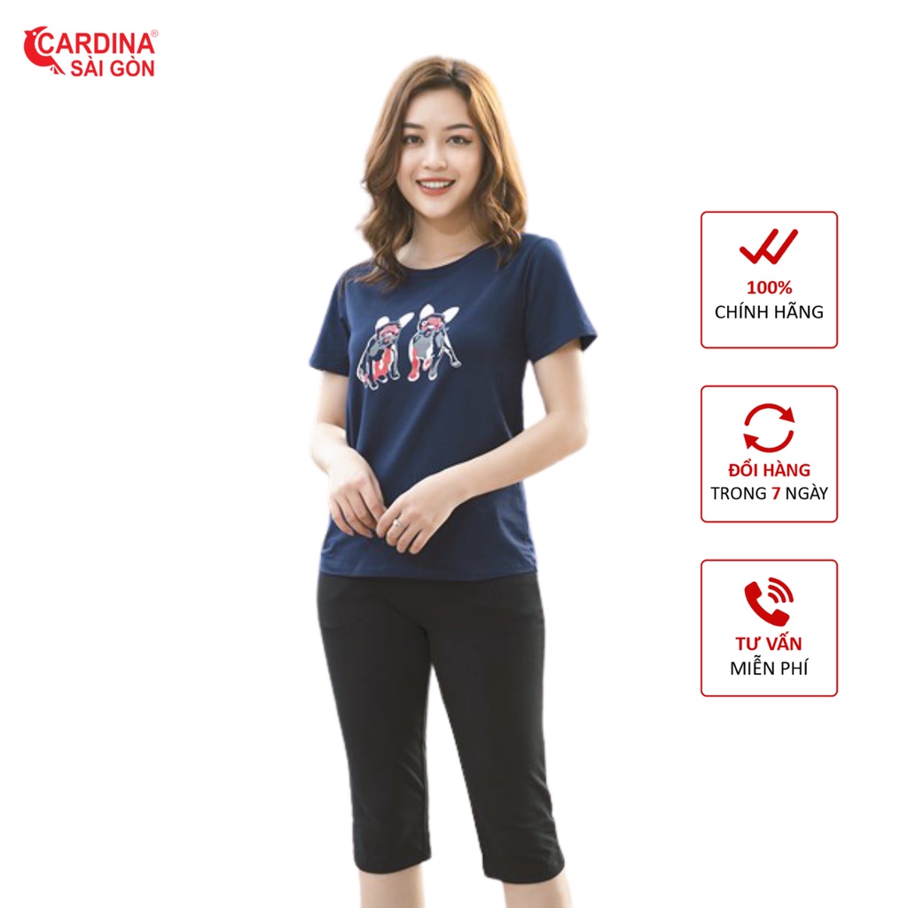 Bộ Đồ Nữ Mặc Nhà Dễ Thương In Hình Cún 𝐂𝐀𝐑𝐃𝐈𝐍𝐀 𝑺𝒂̀𝒊 𝑮𝒐̀𝒏 Chất Cotton Dày Đẹp Co Giãn Thoáng Mát Hàng Cao Cấp Mã 9EF01-04