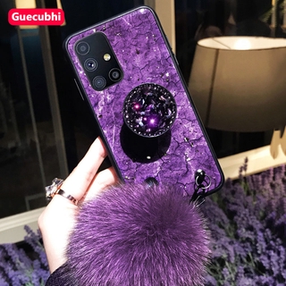 Ốp điện thoại Samsung Galaxy M51 Hairball Kim cương giả đứng Ốp lưng Samsung Galaxy M51