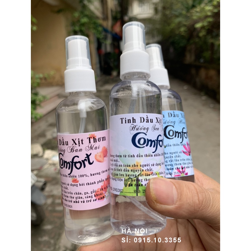 Tinh dầu, Xịt thơm quần áo Comfort 100ml khử mùi hôi, ẩm mốc