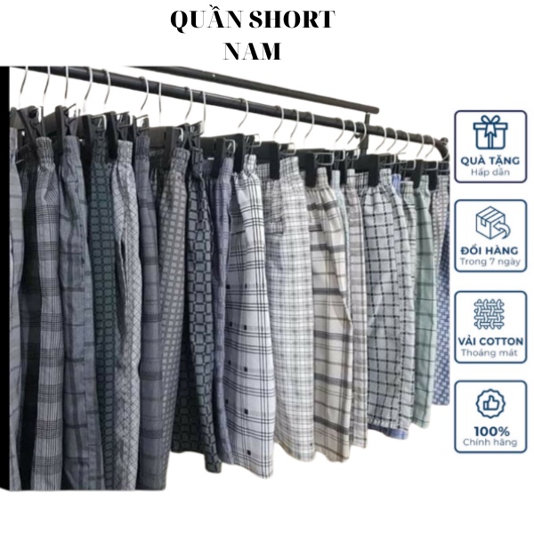 Quần đùi nam short thoáng mát nhiều sọc lưng thun Size [40 - 70 kg] -Ý_STORE2013