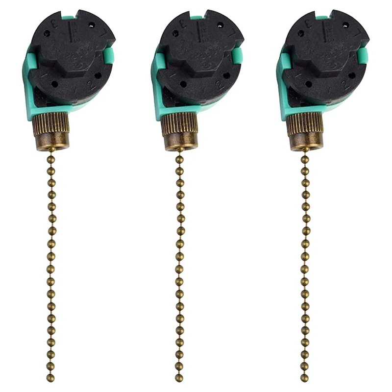Set 3 Công Tắc Quạt Trần 3 Tốc Độ 4 Dây ZE-268S6