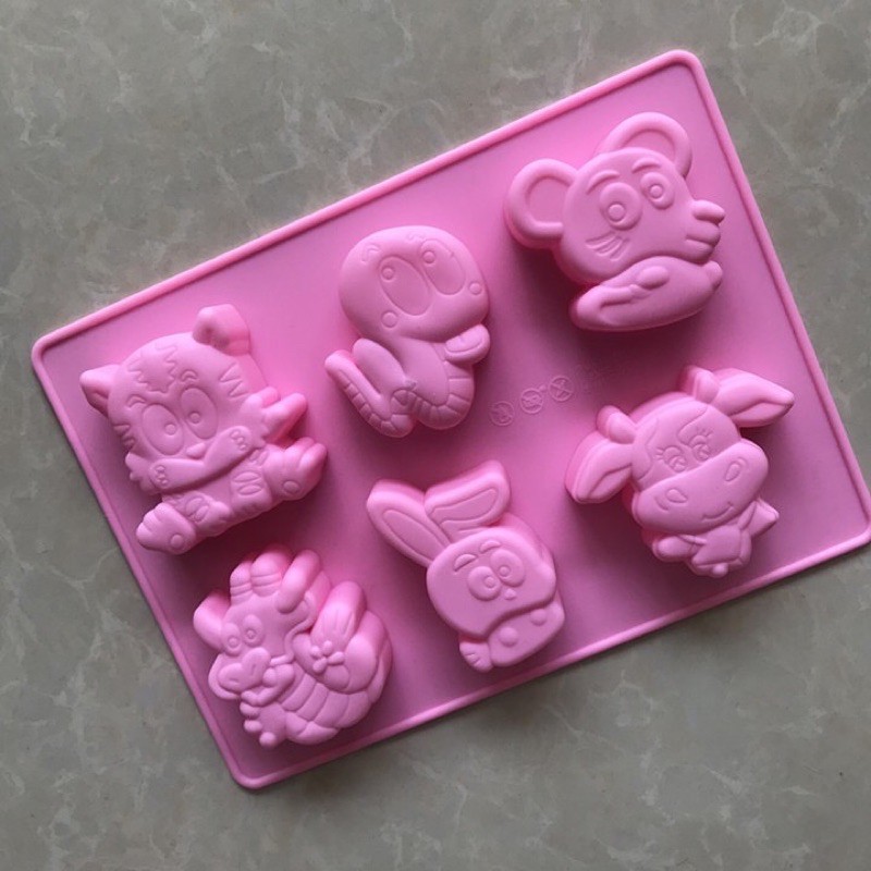 Khuôn silicon 12 con giáp 3d