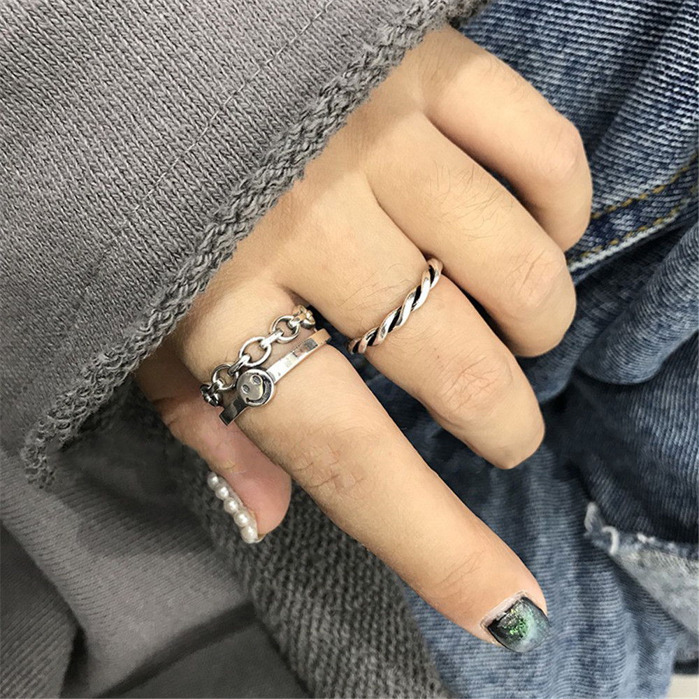 Set 2 Nhẫn Đôi Thiết Kế Đơn Giản Cổ Điển