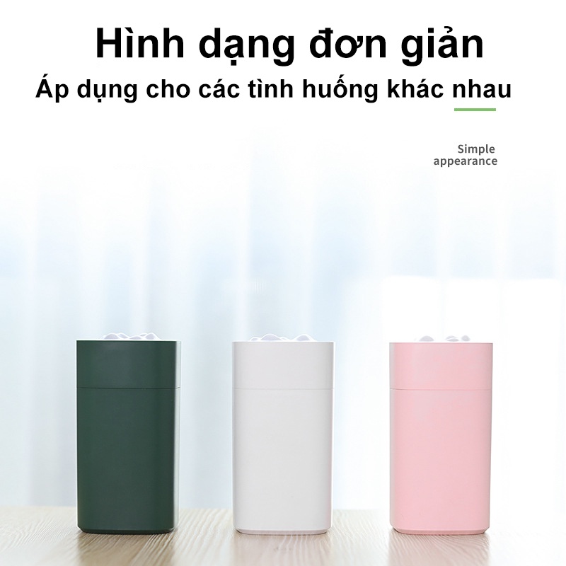 Máy phun sương mini tạo độ ẩm kiêm đèn ngủ xông tinh dầu 350ml