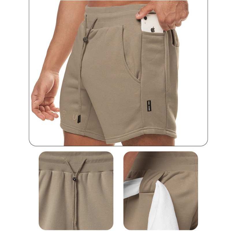 Quần Short Cotton Phối Túi Thoải Mái Có Size M-3XL Dành Cho Nam Giới