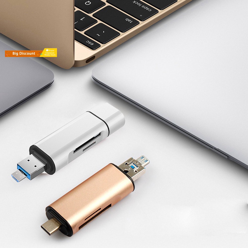 Đầu đọc thẻ nhớ đa năng Type-C / Micro USB / USB SD TF cho điện thoại laptop