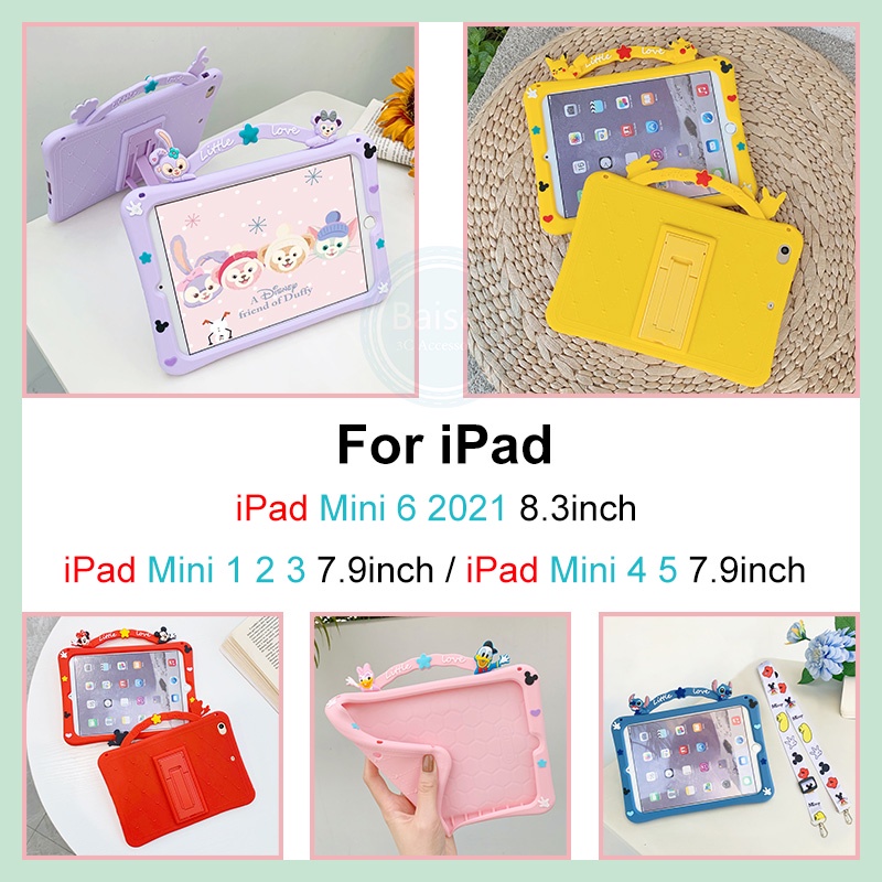 Ốp Máy Tính Bảng Silicone Hình Trẻ Em Hoạt Hình Cho iPad Mini 1 2 3 7.9inch Mini 4 5 Mini 6 8.3inch 2021