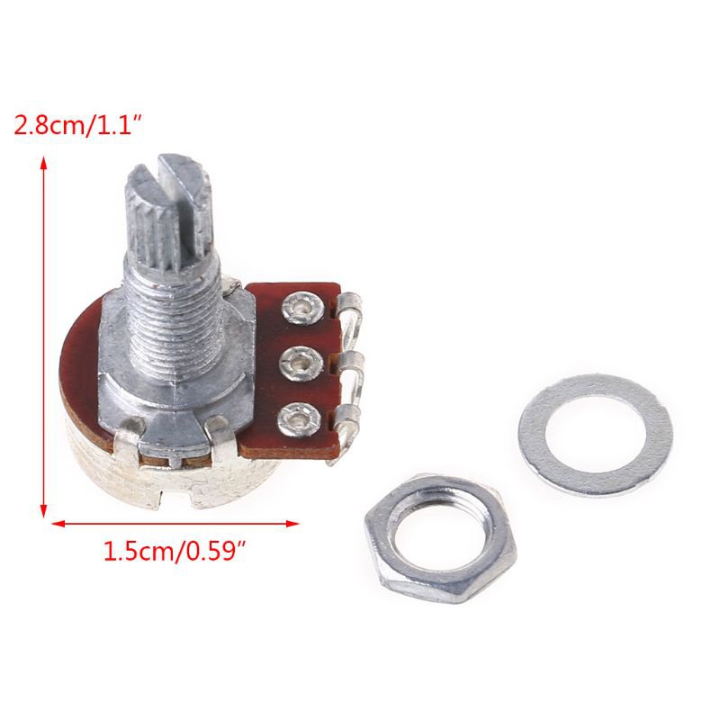 SUP A25K Potentiometer Splined Pot Electric Guitar Bass  Tone Volume Effect Amp 18mm Shaft Parts