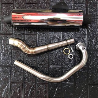 Trọn bộ lon pô cbr pxl luôn cổ 2 khúc cho xe raider fi satriafi
